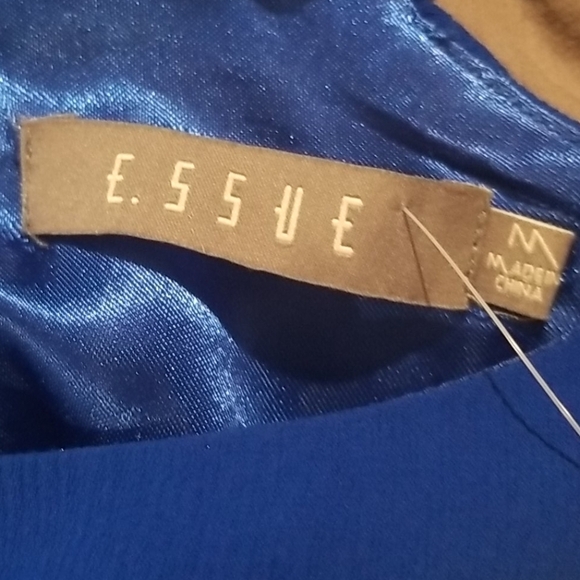 💕HOLLY SHARP💕 Halter Spaghetti Strap Swing Dress Royal Blue M Medium NWT - Picture 10 of 11